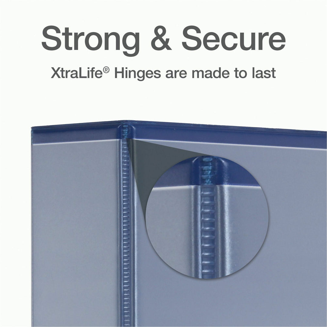 Image of Cardinal® Clearvue Binder, D-Ring, 2" Capacity, 11"x8-1/2", Blue