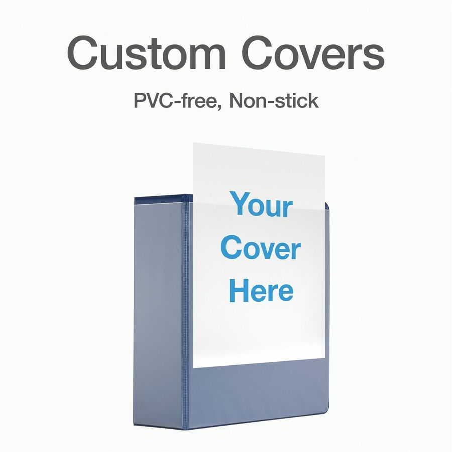 Image of Cardinal® Clearvue Binder, D-Ring,4" Capacity, 11"x8-1/2", Blue