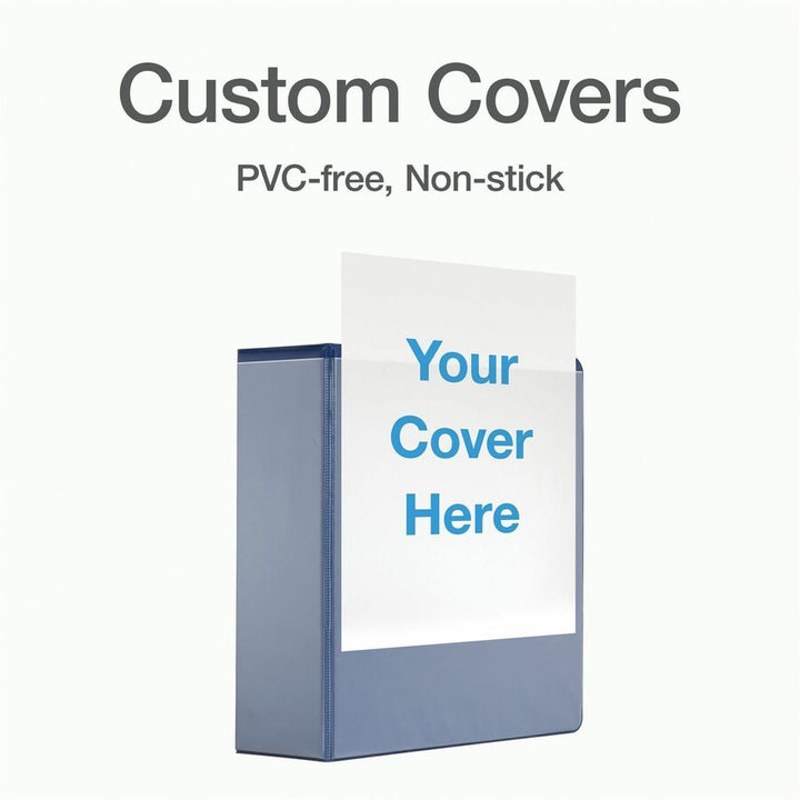Image of Cardinal® Clearvue Binder, D-Ring,4" Capacity, 11"x8-1/2", Blue