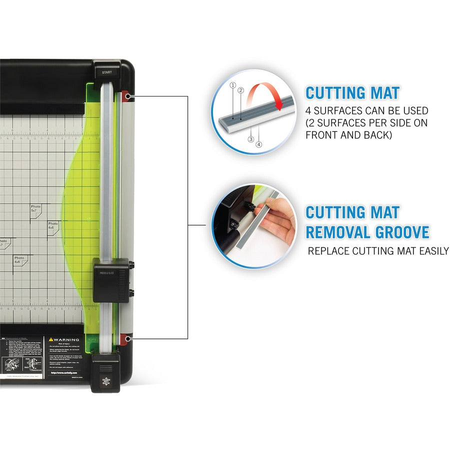 Image of Carl Mfg Heavy-Duty Trimmer, 12", 36 Sht Cap.,14"x12-1/4"x3/4",GY