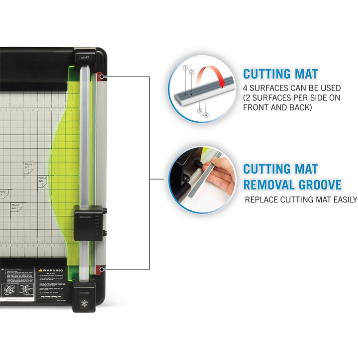 Image of Carl Mfg Heavy-Duty Trimmer, 12", 36 Sht Cap.,14"x12-1/4"x3/4",GY