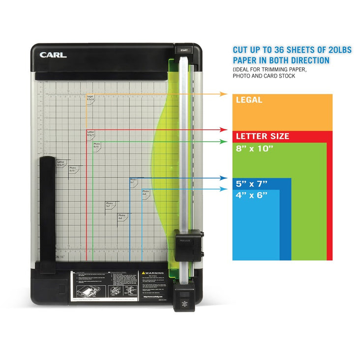 Image of Carl Mfg Hvy-Duty Paper Trimmer, 15", 36 Sht Cap.,14"x15-1/4"x3/4",GY