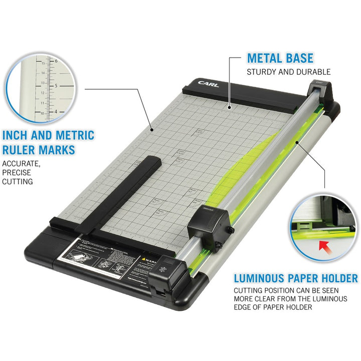 Image of Carl Mfg Hvy-Duty Paper Trimmer, 18", 36 Sht Cap.,14"x18-1/4"x3/4",GY