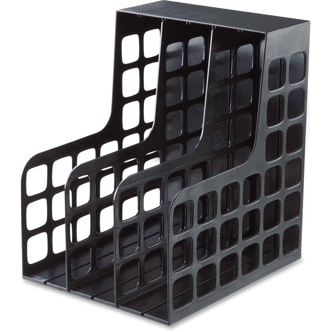 Image of Pendaflex® Plastic Magazine File, Two Snap-In Dividers, 9 x 10.63 x 12, Black
