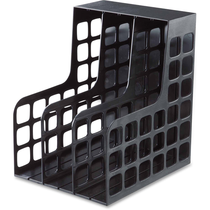 Image of Pendaflex® Plastic Magazine File, Two Snap-In Dividers, 9 x 10.63 x 12, Black