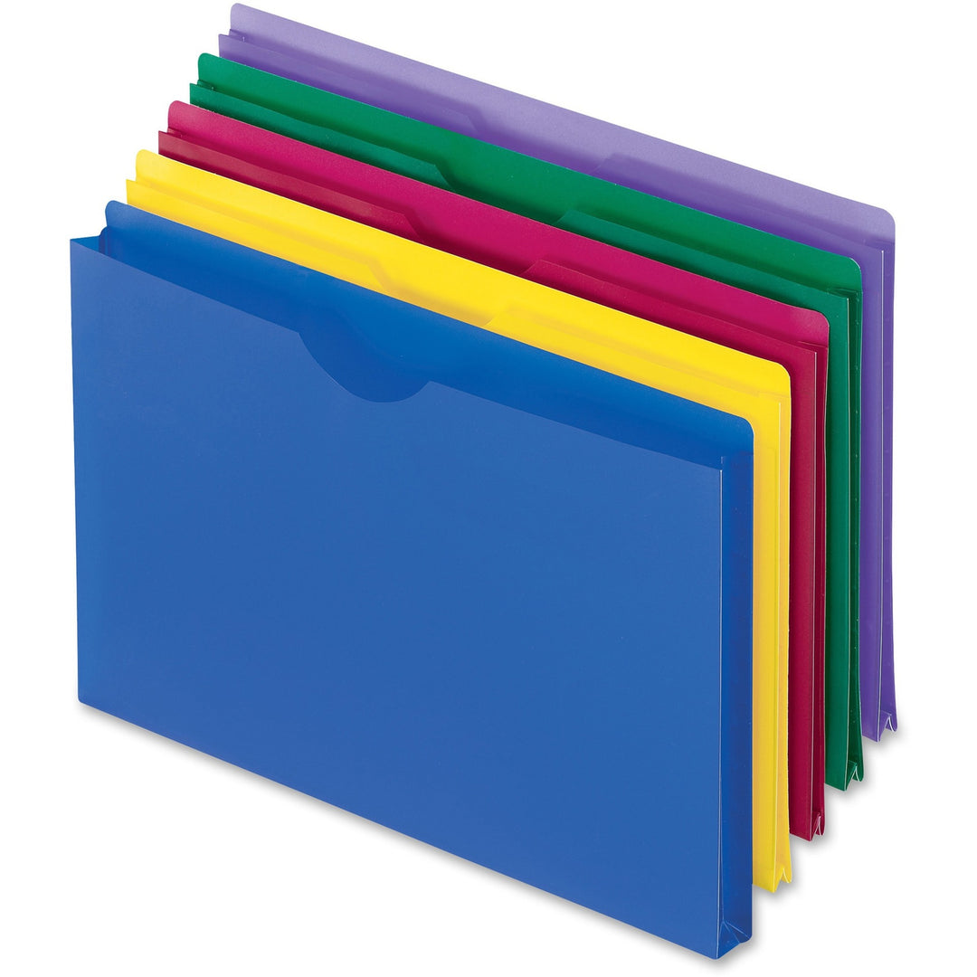 Image of Pendaflex® Poly File Jackets, Straight Tab, Legal Size, Assorted Colors, 5/pack