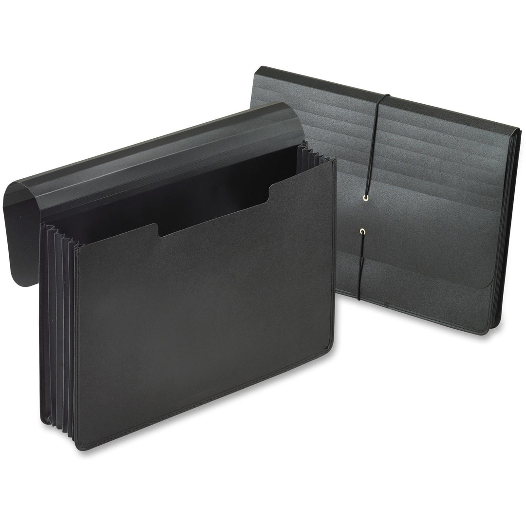 Image of Pendaflex® Expanding Portfolio, 5.25" Expansion, 1 Section, Elastic Cord Closure, Legal Size, Black
