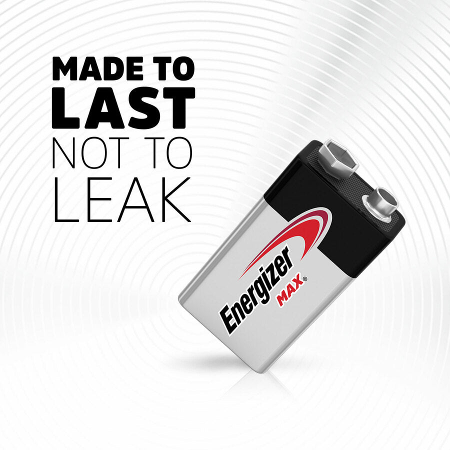 Image of Eveready® Energizer Alkaline Battery, 9 Volt, 2/PK