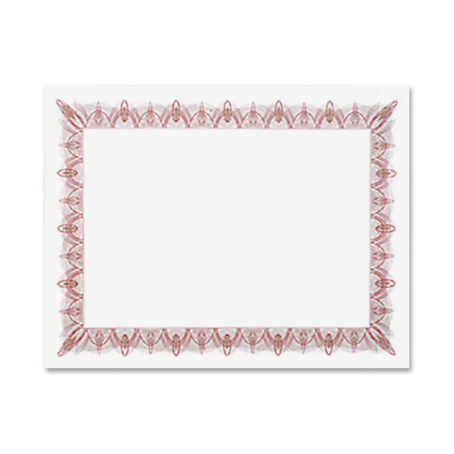 Image of Geographics® Blank Certificates, 11"x8-1/2", 25/PK, Gld Seal/Classic Red