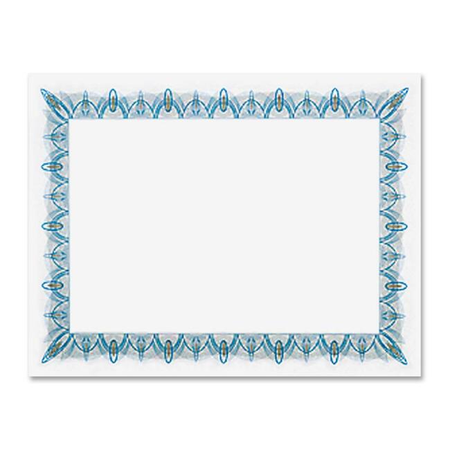 Image of Geographics® Award Certificates With Gold Seals, 8.5 X 11, Unique Blue With White Border, 25/pack