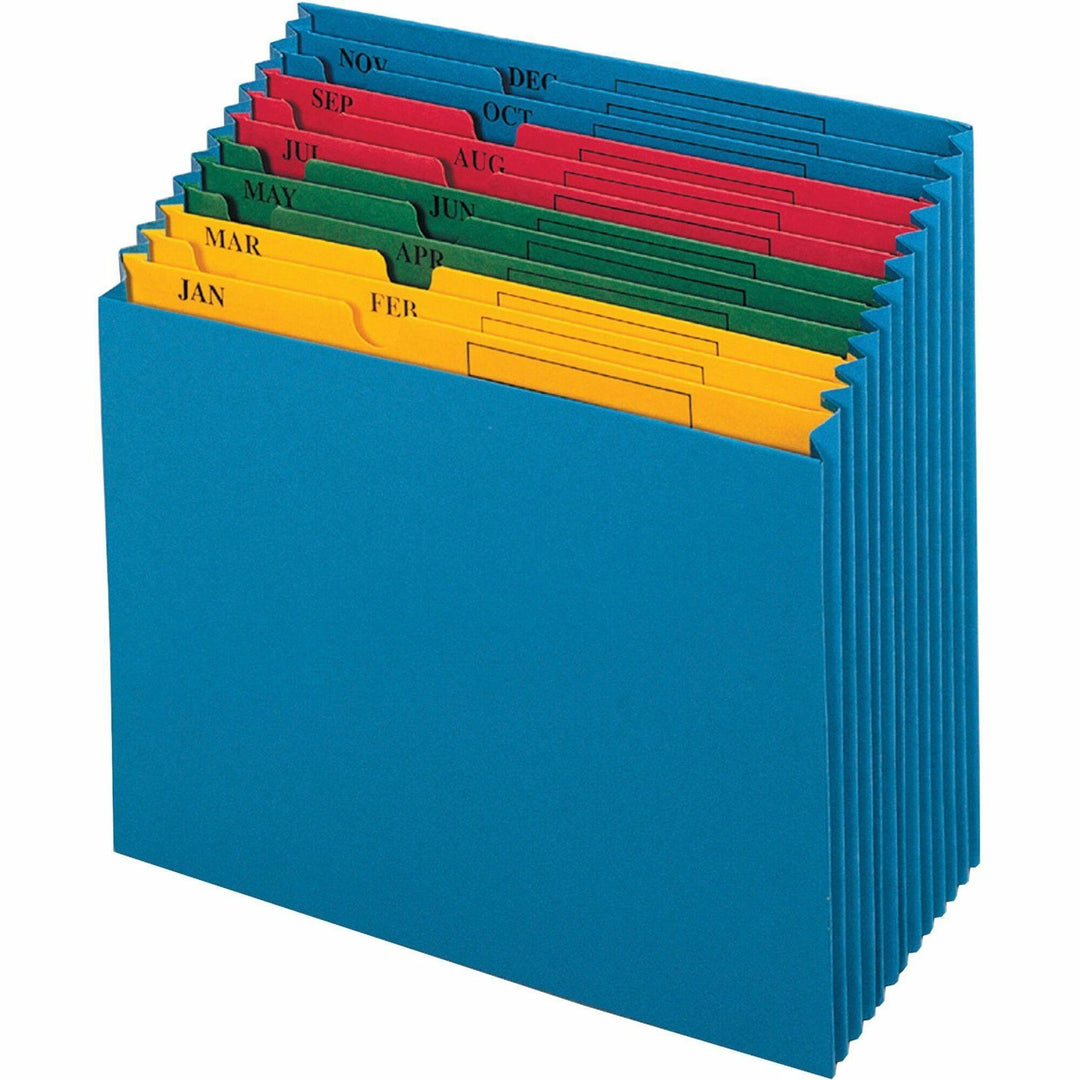 Image of Pendaflex® Monthly Project File, Jan-Dec, 12 Pockets, Letter, Blue