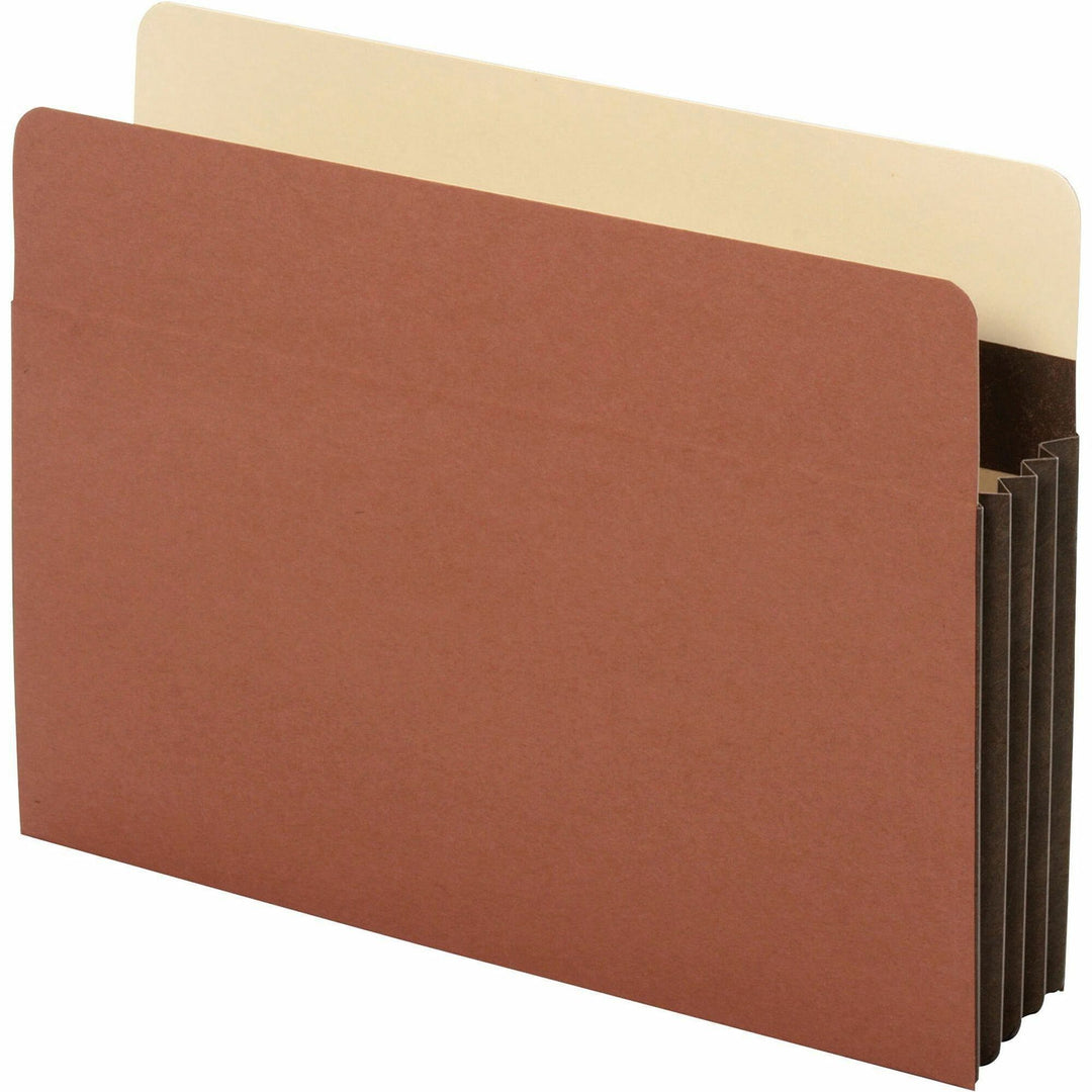 Image of Pendaflex® Extra-Wide Heavy-Duty File Pockets, 3.5" Expansion, Letter Size, Redrope, 10/Box
