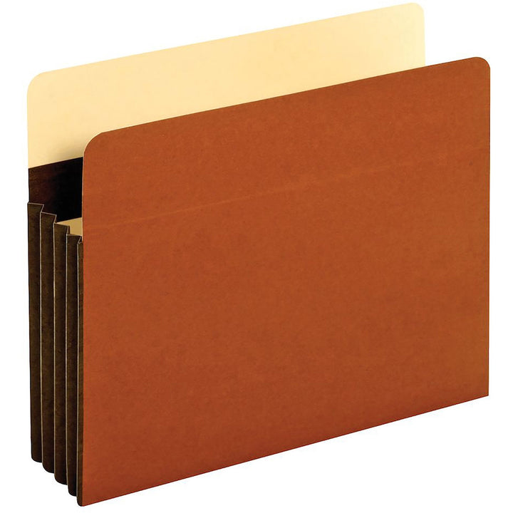 Image of Pendaflex® Extra-Wide Heavy-Duty File Pockets, 3.5" Expansion, Letter Size, Redrope, 10/Box