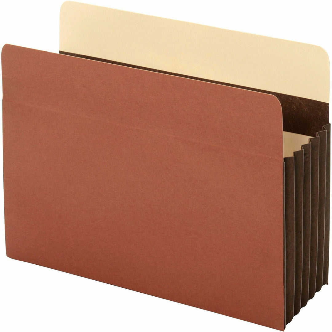 Image of Pendaflex® Extra-Wide Heavy-Duty File Pockets, 5.25" Expansion, Letter Size, Redrope, 10/Box