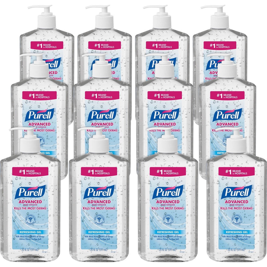 Image of GOJO® Hand Sanitizer, Pump Bottle, 20 oz, 12/CT, Clear