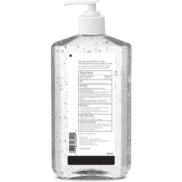 Image of GOJO® Hand Sanitizer, Pump Bottle, 20 oz, 12/CT, Clear