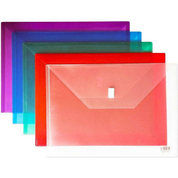 Image of Lion Envelope, Poly, Side-loading, Hook/Loop, 13"x9-3/8", Purple