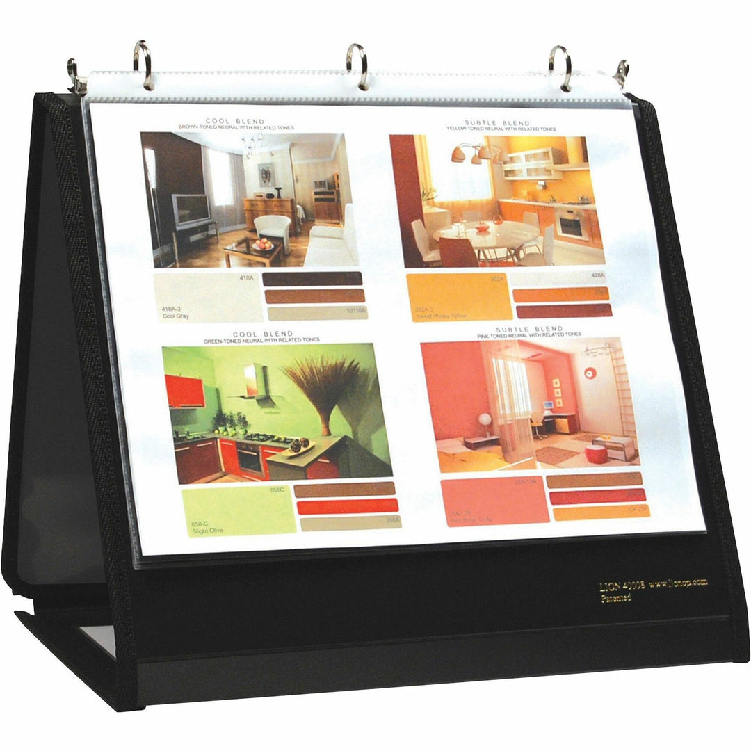 Image of Lion Ring Binder Easel, 3/4" Cap, Horizontal, 11"x8-1/2", Black