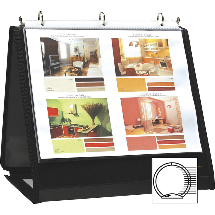 Image of Lion Ring Binder Easel, 3/4" Cap, Horizontal, 11"x8-1/2", Black