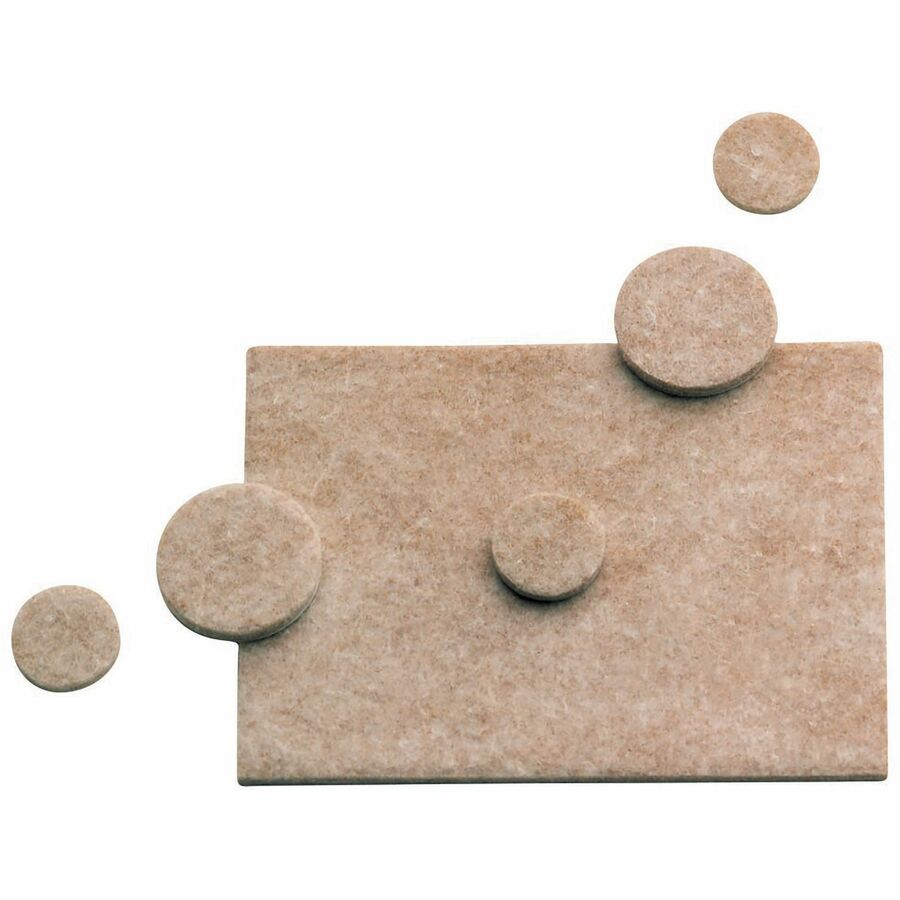Image of Master Caster® Felt Pads, Round, Assorted Sizes Combo, 25/PK, Beige