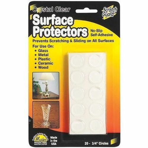 Image of Master Caster® Surface Protectors, Self-Adhesive, No Slip, 3/4", Clear