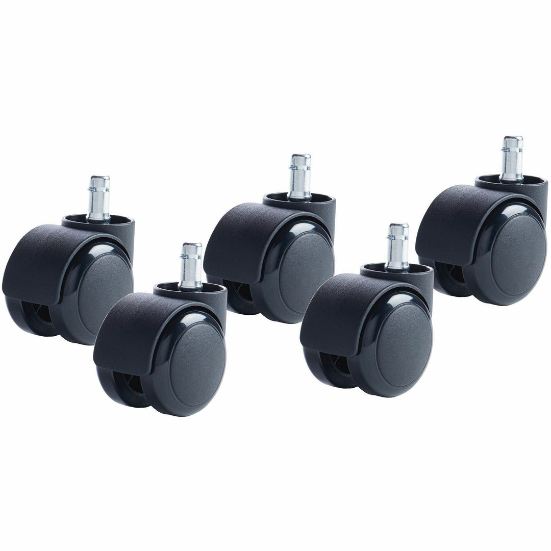 Image of Master Caster® Futura Caster, B Stem, Soft Wheel, 7/16"Dx7/8"H, 5/ST,BK