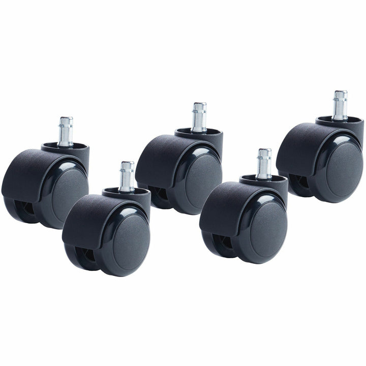 Image of Master Caster® Futura Caster, B Stem, Soft Wheel, 7/16"Dx7/8"H, 5/ST,BK