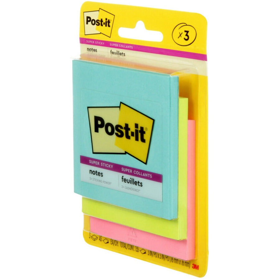 Image of 3M Super Sticky Pads, 3"x3", 45 SH/PD, 3 PD/PK, Marrakesh