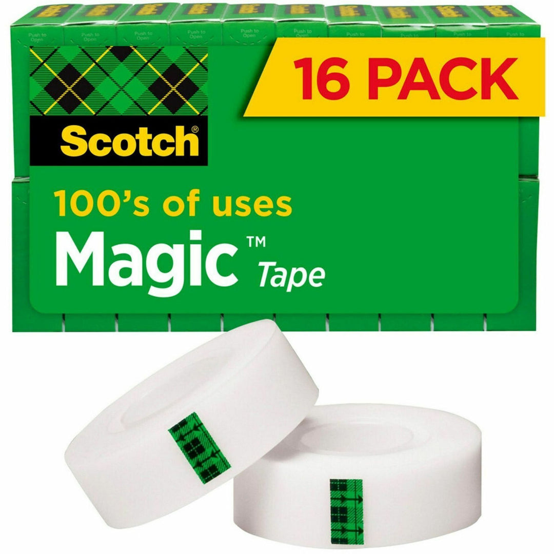 Image of Scotch® Magic Tape Value Pack, 1" Core, 0.75" X 83.33 Ft, Clear, 16/pack