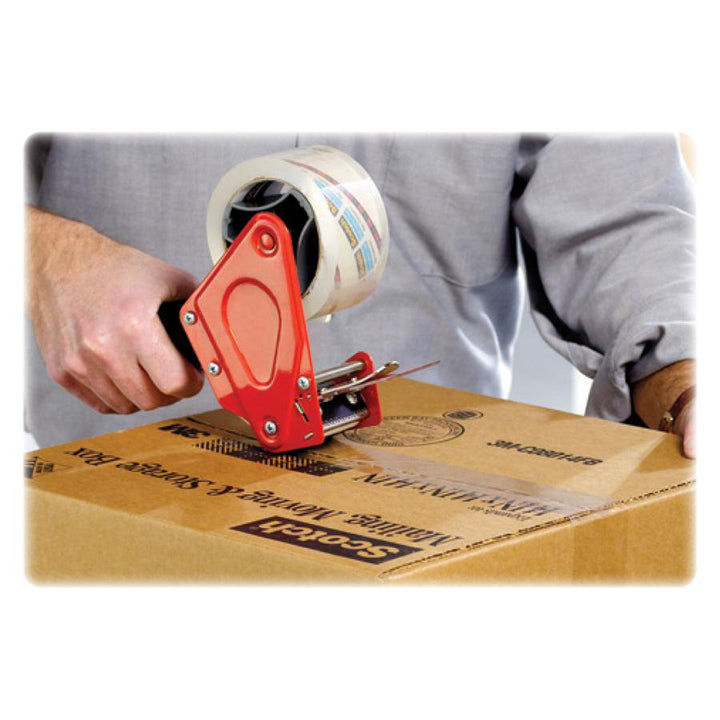 Image of Scotch® Pistol Grip Packaging Tape Dispenser, 3" Core, For Rolls Up To 2" X 60 Yds, Red