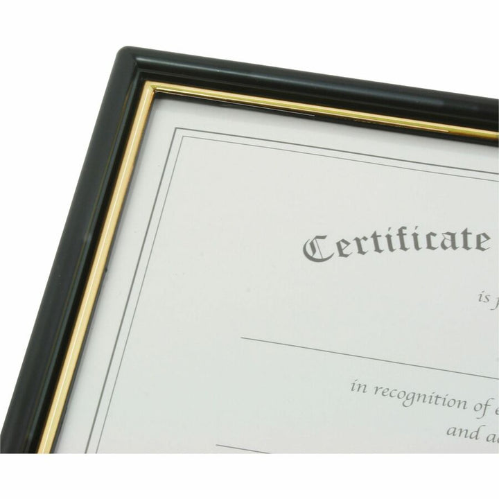 Image of Glolite Nudell LLC Document Frame, Easy Slide-In Feature, 8-1/2"x11", 3/PK, BK