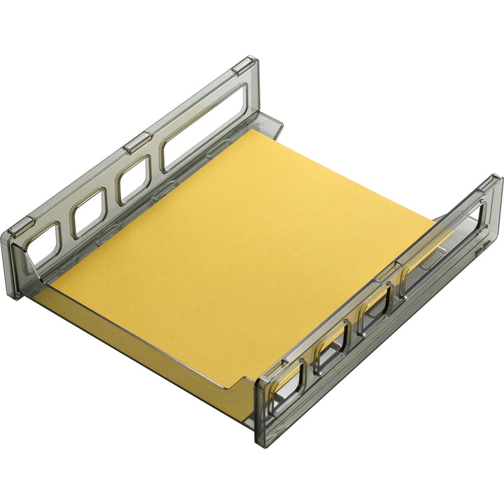 Image of Officemate Letter Tray, Front Load, 10-1/2"x12-1/2"x2-7/8", Smoke