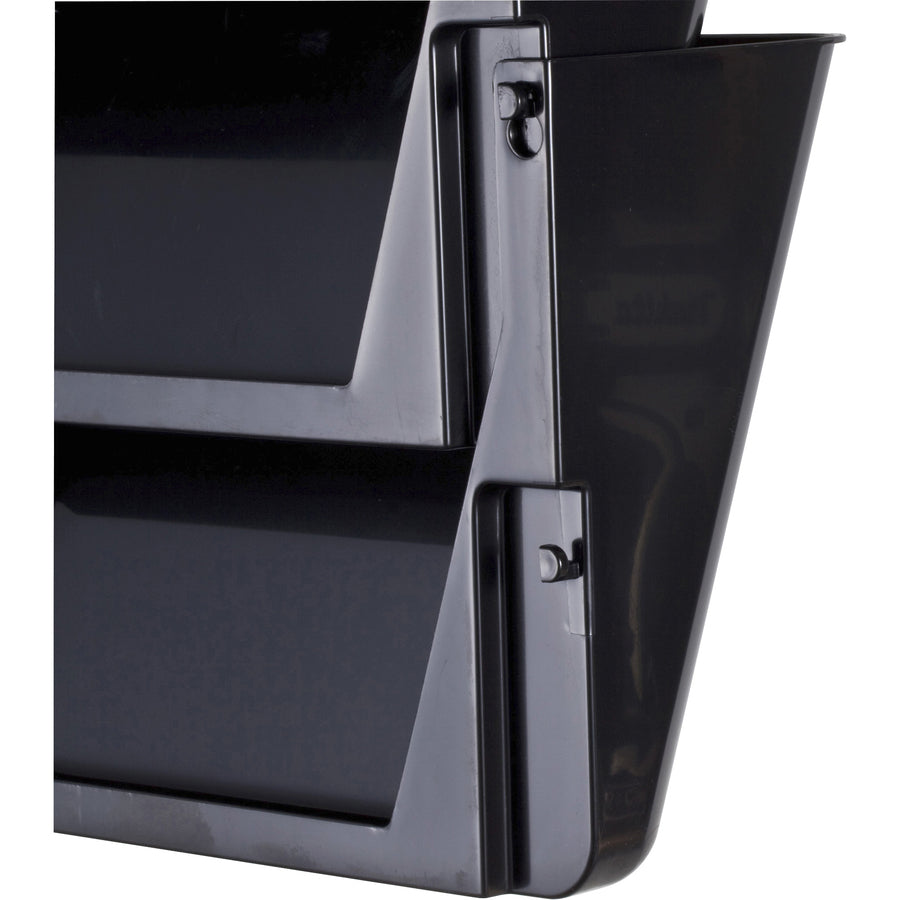 Image of Officemate Wall Files, Letter, 13"x4-1/8"x7", 2/BX, Black