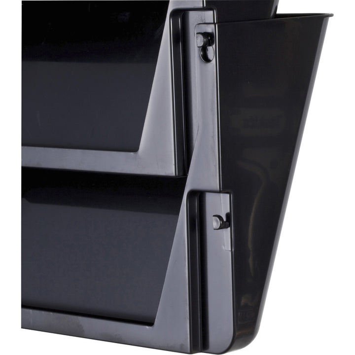 Image of Officemate Wall Files, Letter, 13"x4-1/8"x7", 2/BX, Black