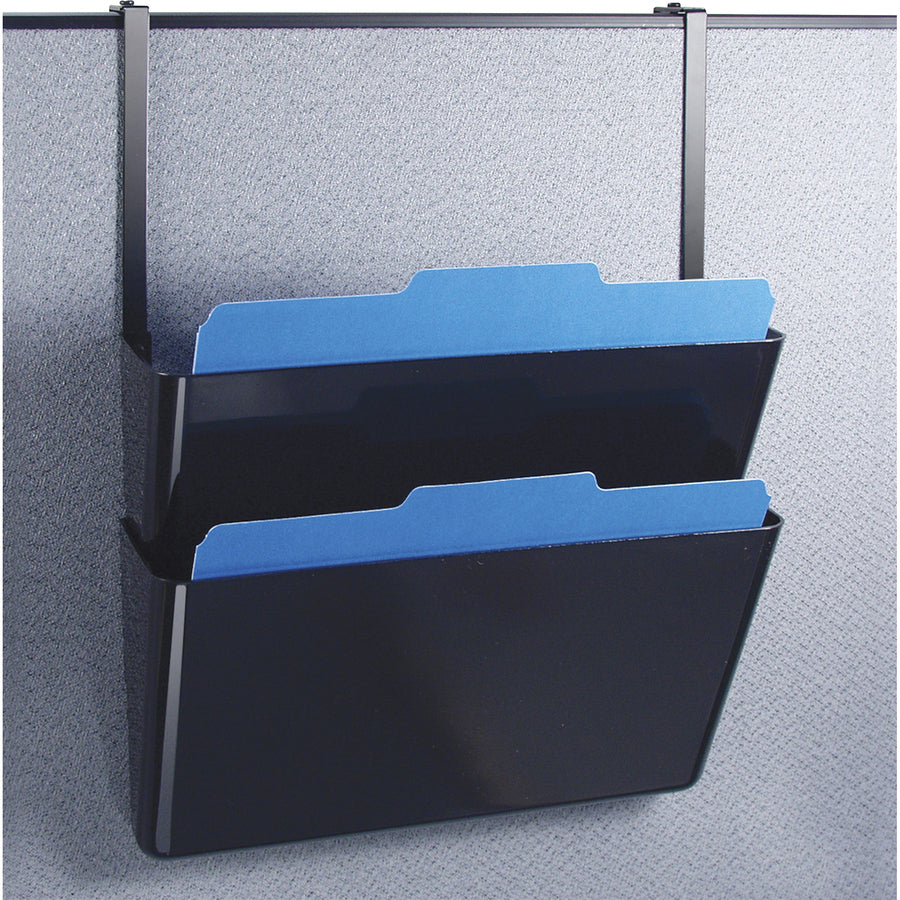Image of Officemate Wall Files, Letter, 13"x4-1/8"x7", 2/BX, Black