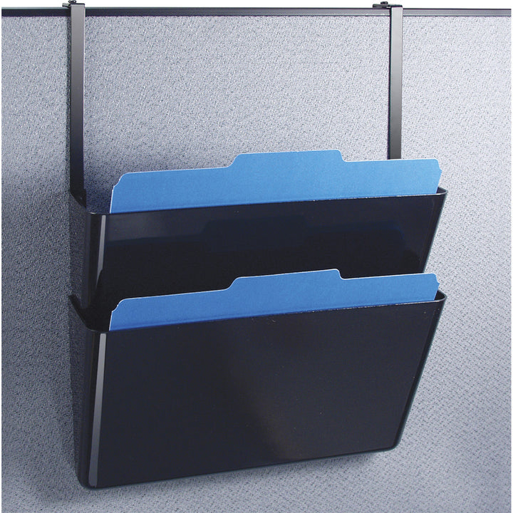 Image of Officemate Wall Files, Letter, 13"x4-1/8"x7", 2/BX, Black
