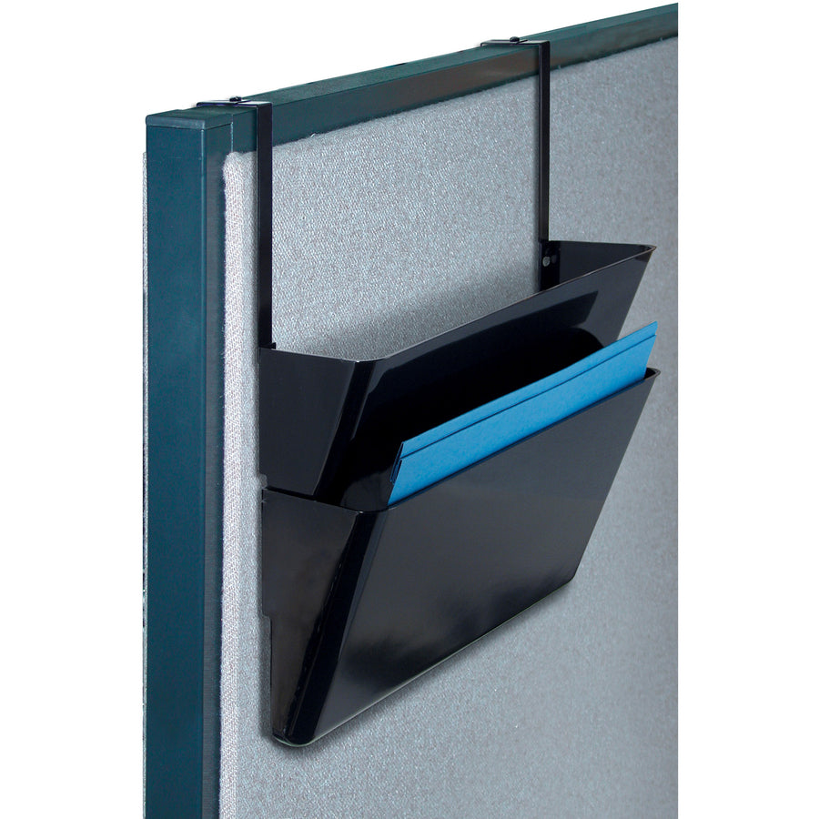 Image of Officemate 21460 Adjustable Partition Hangers, x 7" Length, Metal, Black, 2 / Pair