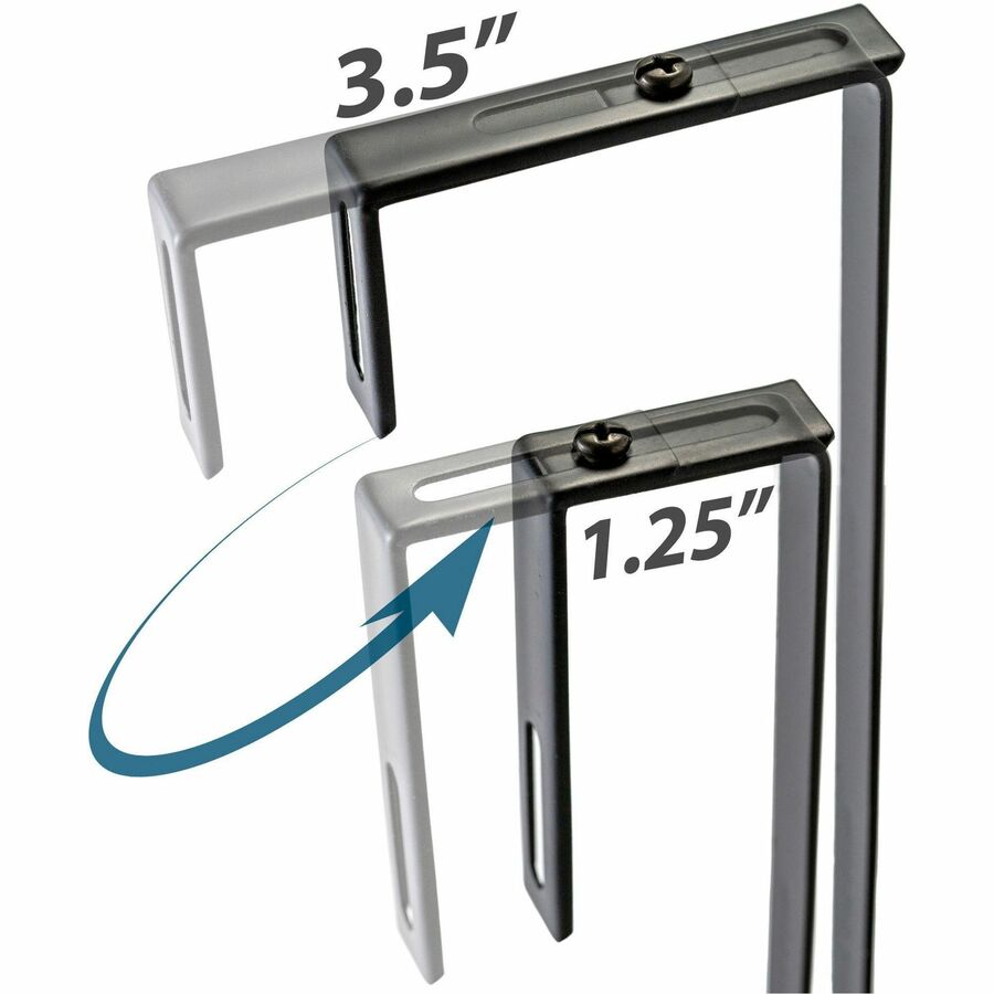 Image of Officemate 21460 Adjustable Partition Hangers, x 7" Length, Metal, Black, 2 / Pair
