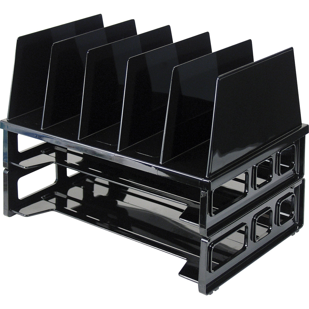 Image of Officemate Desk Sorter, w/2 Trays, 13-1/2"x9"x10-1/4", Black