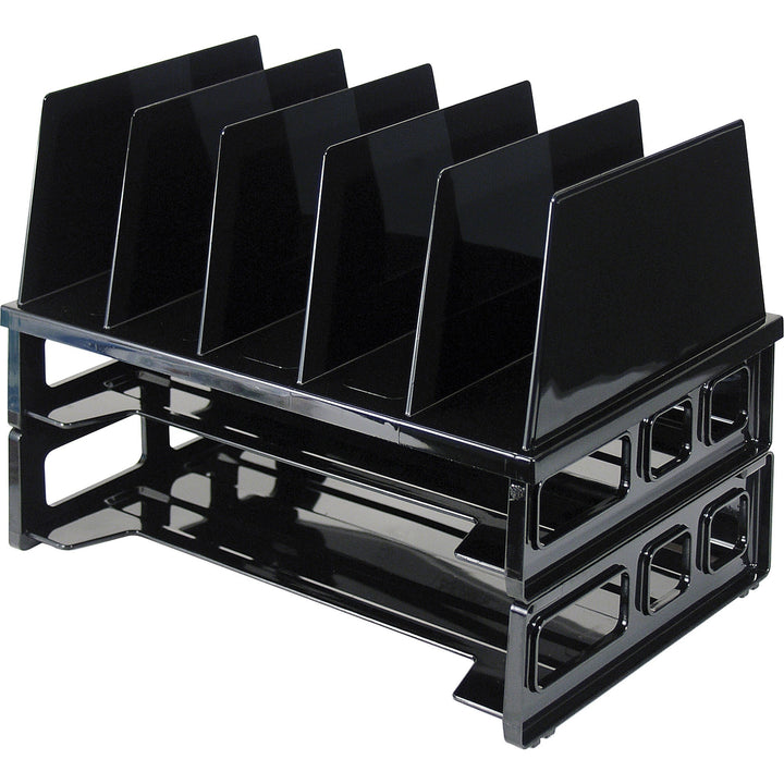 Image of Officemate Desk Sorter, w/2 Trays, 13-1/2"x9"x10-1/4", Black