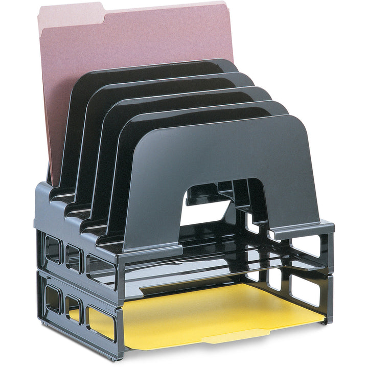 Image of Officemate Incline Desk Sorter,Two Trays, 13-1/2"x9"x14-1/4", Black
