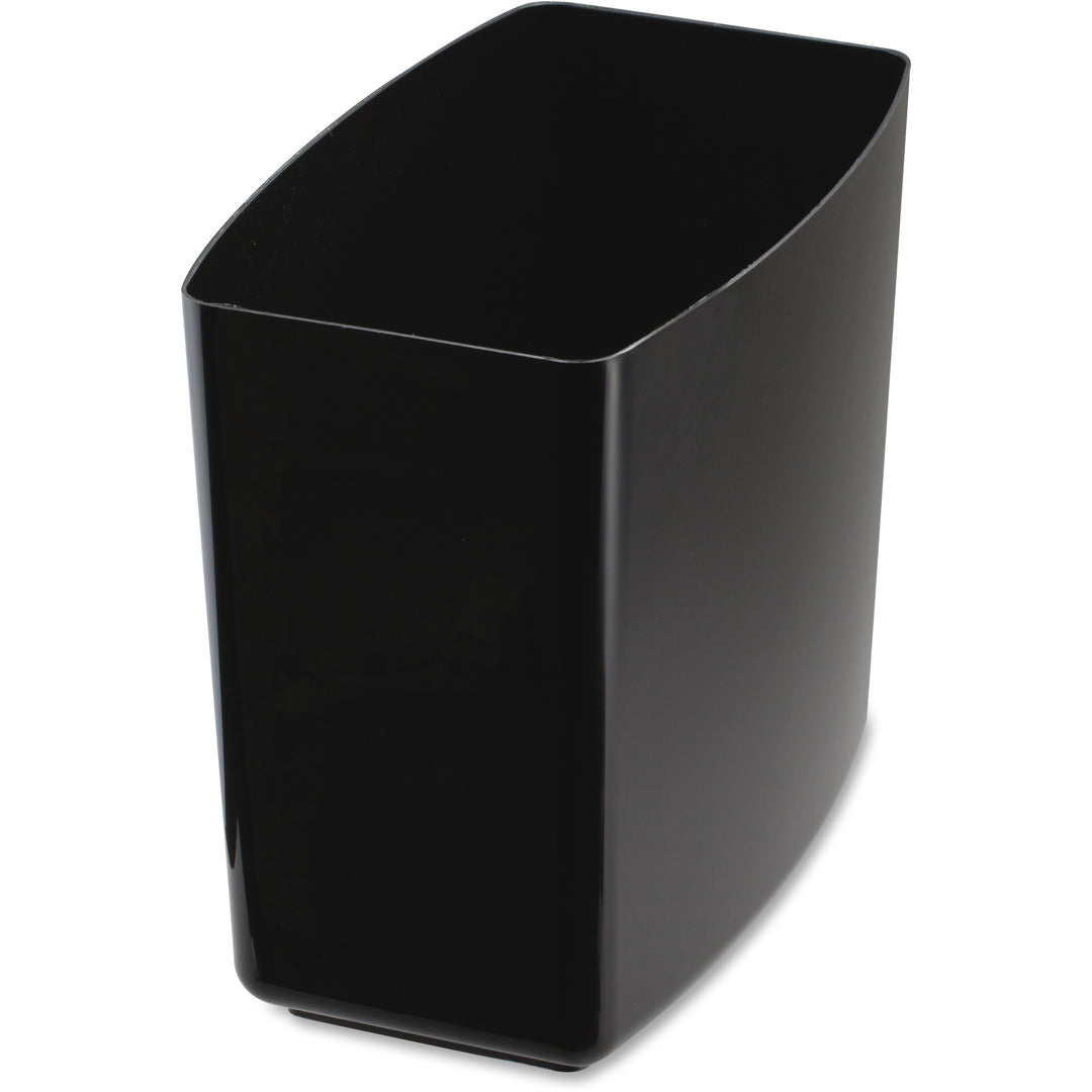 Image of Officemate Waste Container,20 qt. Capacity,13-5/8"x8-1/2"x12-3/4",Black