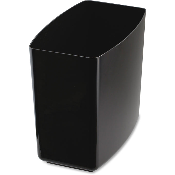 Image of Officemate Waste Container,20 qt. Capacity,13-5/8"x8-1/2"x12-3/4",Black