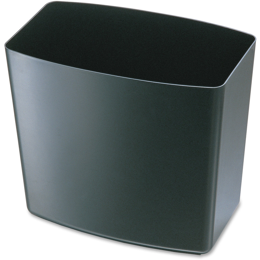Image of Officemate Waste Container,20 qt. Capacity,13-5/8"x8-1/2"x12-3/4",Black