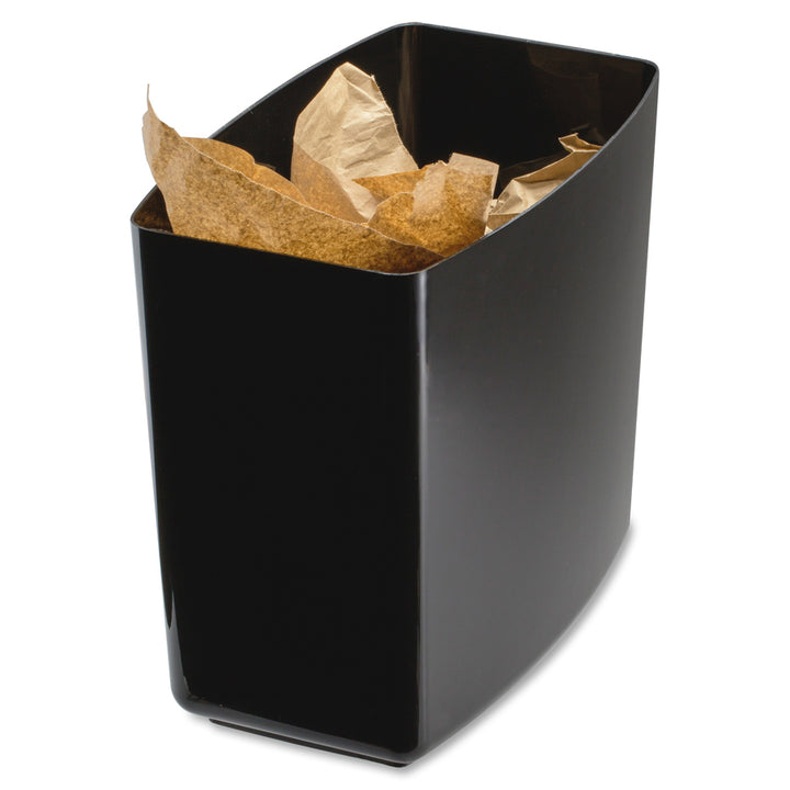 Image of Officemate Waste Container,20 qt. Capacity,13-5/8"x8-1/2"x12-3/4",Black