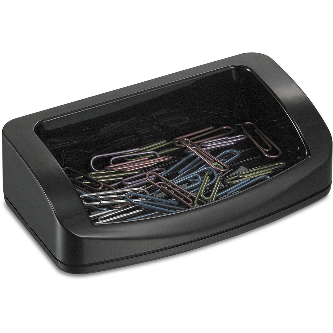 Image of Officemate Business Card/Clip Holder, 4-3/4"x2-3/4"x1-3/8", Black