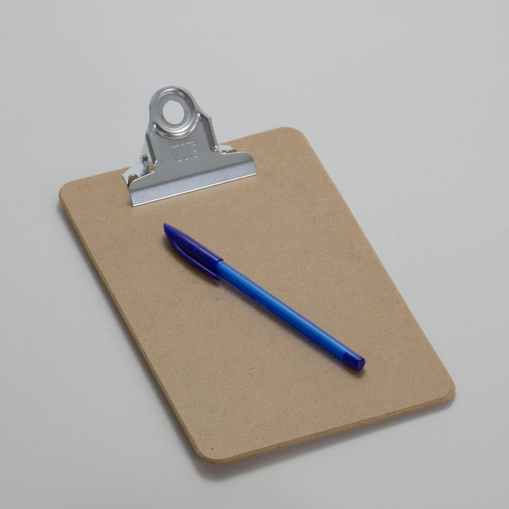 Image of Officemate Hardboard Clipboard, 1" Paper Capacity, 6"x9", Brown
