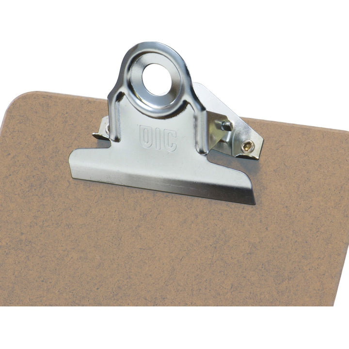 Image of Officemate Hardboard Clipboard, 1" Paper Capacity, 6"x9", Brown
