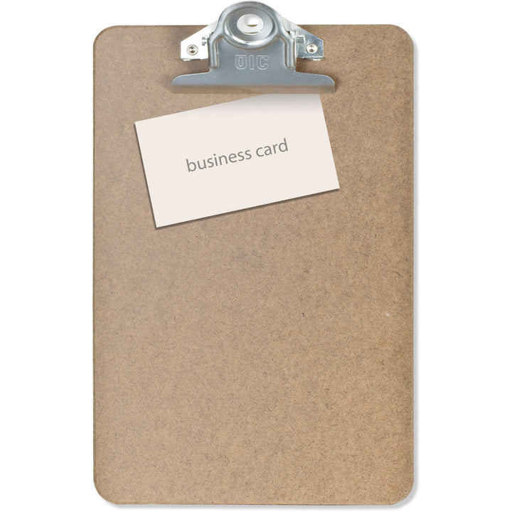 Image of Officemate Hardboard Clipboard, 1" Paper Capacity, 6"x9", Brown