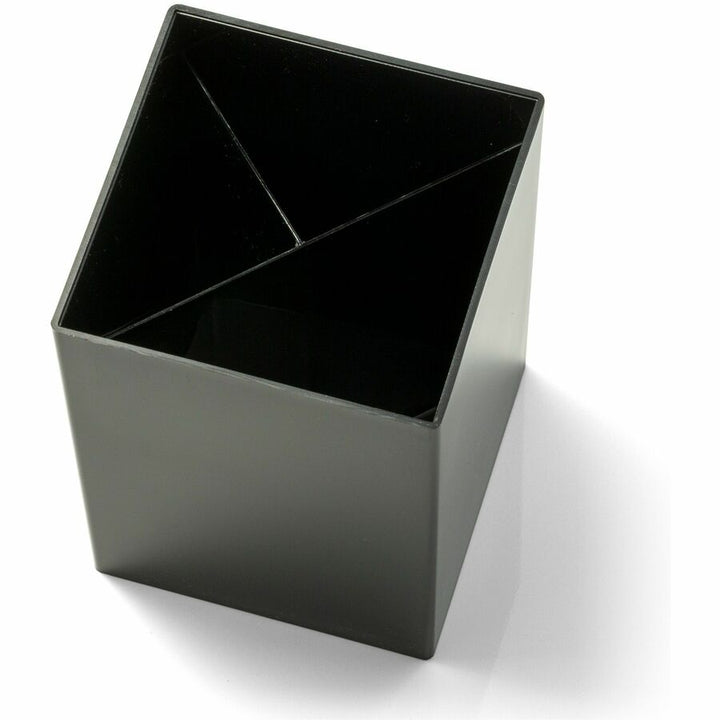 Image of Officemate Pencil cup, 3 Compartments, 2-7/8"x2-7/8"x4", Black